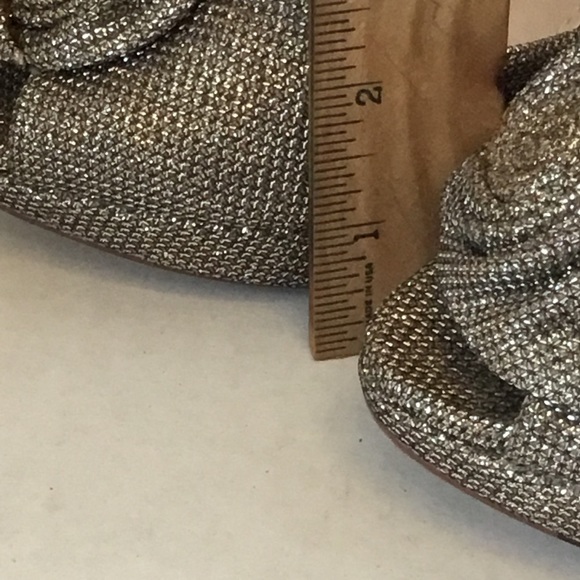 Caparros Baldwin Champagne Sparkle  Peep Toes Heel Pumps Stiletto - Picture 8 of 15